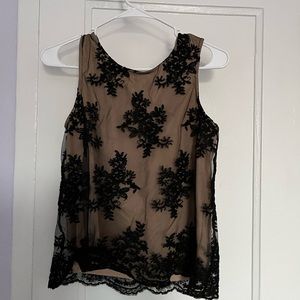 Black lace Zara top